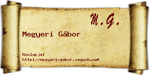 Megyeri Gábor névjegykártya