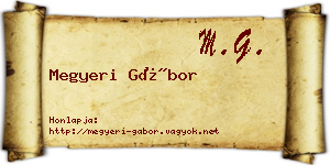 Megyeri Gábor névjegykártya